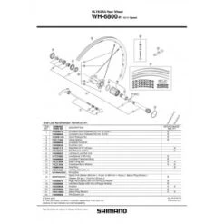 1 Corps De Roue Libre SHIMANO Y49398060 WH-6800-R Ultegra Complete Freewheel Body -Magasin De Sport De Vélo 1 corps de roue libre shimano y49398060 wh 6800 r ultegra complete freewheel body 2