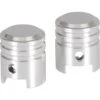 2 Bouchons De Valve BIKE PARTS Caps PISTON Shrader Argent