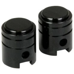 2 Bouchons De Valve BIKE PARTS Caps PISTON Shrader Noir