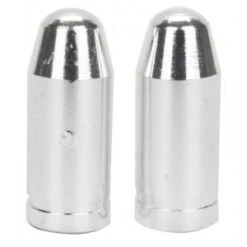 2 Bouchons De Valve TRIK TOPZ Balle Caps Shrader Argent