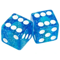 2 Bouchons De Valve TRIK TOPZ Dé Caps Shrader Bleu Translucide