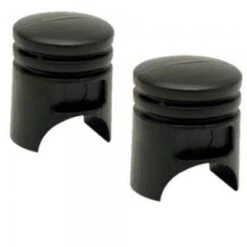 2 Bouchons De Valve TRIK TOPZ Piston Caps Shrader Noir