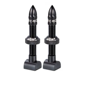 Kit De 2 Valves Tubeless KCNC Aluminium 50mm Noir 3 Kit De 2 Valves Tubeless KCNC Aluminium 50mm Noir