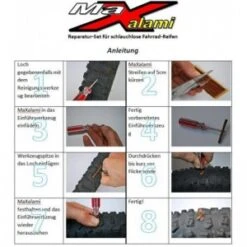 Kit De Réparation MAXALAMI Basic Tube Tubeless Repair Avec 3 Mèches & Outil D'insertion -Magasin De Sport De Vélo kit de reparation maxalami basic tube tubeless repair avec 3 meches outil d insertion 1
