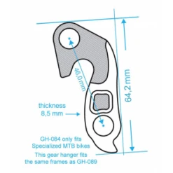 Marwi Patte De Dérailleur GH-084 SPECIALIZED VTT Epaisseur 8,5mm / Hanger / Schaltauge 7 Marwi Patte De Dérailleur GH-084 SPECIALIZED VTT Epaisseur 8,5mm / Hanger / Schaltauge -Magasin De Sport De Vélo patte de derailleur gh 084 specialized vtt epaisseur 85mm hanger schaltauge 2