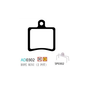 Plaquettes ASHIMA AD0302-SM Semi Metal HOPE Mini / Enduro 2001/2003 5 Plaquettes ASHIMA AD0302-SM Semi Metal HOPE Mini / Enduro 2001/2003 – Image 3