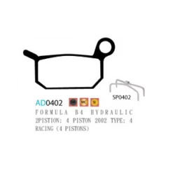 Plaquettes ASHIMA AD0402-SM Semi Metal FORMULA B4 B4 PRO 4 RACING EXTREME 7 Plaquettes ASHIMA AD0402-SM Semi Metal FORMULA B4 B4 PRO 4 RACING EXTREME -Magasin De Sport De Vélo plaquettes ashima ad0402 sm semi metal formula b4 b4 pro 4 racing extreme 1