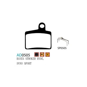 Plaquettes ASHIMA AD0505-SM Semi Metal HAYES Stroker Ryde / Radar / Dyno Comp & Sport 3 Plaquettes ASHIMA AD0505-SM Semi Metal HAYES Stroker Ryde / Radar / Dyno Comp & Sport