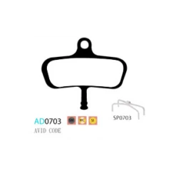 Plaquettes ASHIMA AD0703-SM Semi Metal AVID CODE Avant 2011) -Magasin De Sport De Vélo plaquettes ashima ad0703 sm semi metal avid code 1